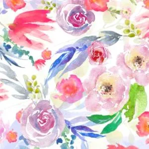 Бумага упак. "Летний сон акварельные цветы" 0,7*1м/8810502