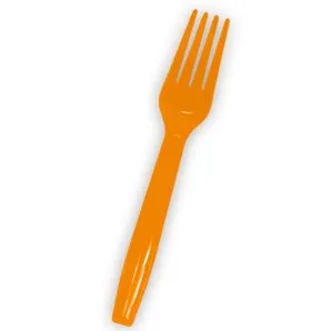 Вилки пластиковые "Делюкс" Оранжевые/12 шт (Колумбия)