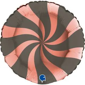 Г 18" Круг, Леденец розовое золото/серый/ Grabo