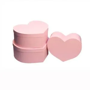 Коробка 25*20*10 см Сердце нежно-розовое
