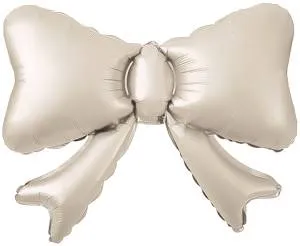 20" Бант, Белый песок сатин (надув воздухом)/ Китай 26460