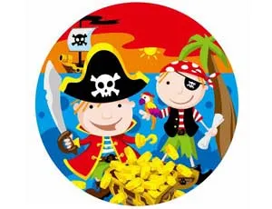 Тарелка "Весёлые пираты" 17 см. 6 шт.