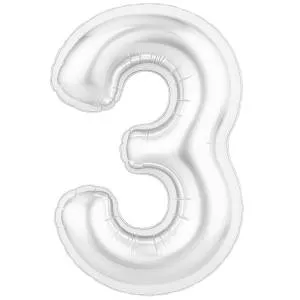 Цифра 3 - 40" Slim Белый блеск (Россия) / 1207-6590