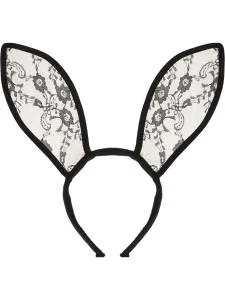 Ободок "Игривый зайчик" черный /КРК-6271