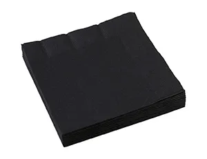 Салфетка черная 33 см 16шт.