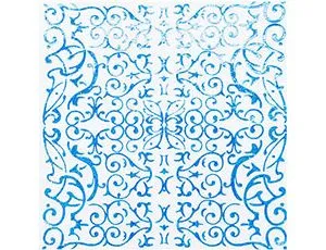 Салфетка гологр голубая 33см 6шт 1502-4088 