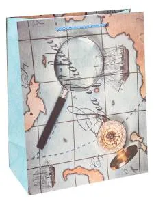 Пакет подарочный ППК-7440 26,4*32,7*13,6 см крафт-бумага