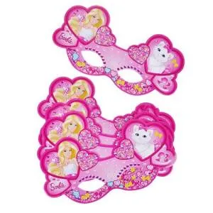 Маска бумажная "Барби", 6 шт.