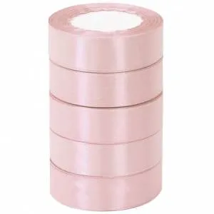 Лента атлас розовый жемчуг 25 мм*22,85м/ 88029705