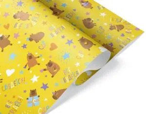 Уп. бумага "Капибара СДР, Все сбудется" 0,7*1 м (10 листов.) / 2050904