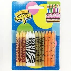 Свечи д/торта Сафари 6,5 см 24 шт/1502-2400