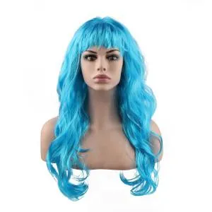 Парик "Локоны", голубой /6231364