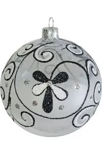 Шар 85мм."Джулия,Диадема,Прозрачный" С1604,С1143,С1414