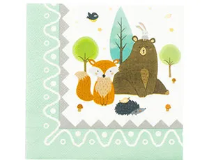 Cалфетка Лесные друзья 33см 12шт 1502-3899