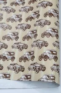 Уп. бумага "Ретро автомобили" 0,7*1м (10 листов)