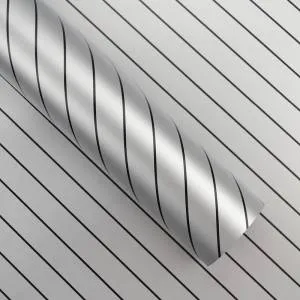 Пленка упаков Черные Полосы/Серебро /0,6м*5м 48809164