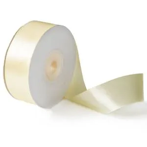 Лента атлас нежно-желтый 12 мм*22,85 м