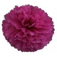 Помпон из бумаги 16 см. (вишневый)