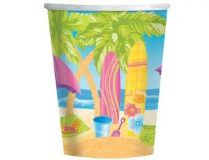 Стаканы бумажные Лето, море и песок 8 шт.