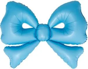 50" Бант, голубой сатин / Китай 27061