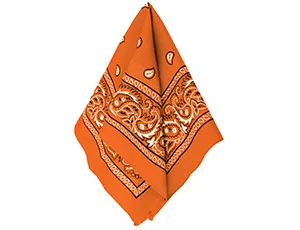 Бандана с рис оранжевая 50*50см/1501-2293