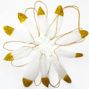 Гирлянда, Перья Золото 200 см 