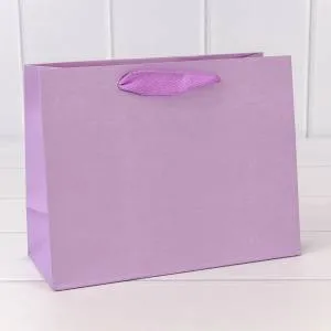 Пакет подарочный 23*18*10 см. Крафт сиреневый / 000222ЕА/2071