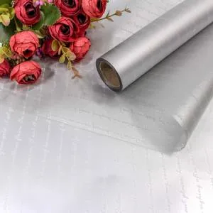 Пленка матовая "Письмо" Серебристый 0,58*10 м. / 1308/2