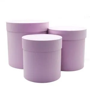 Коробка цилиндр 16*16 см. Розовый/ FUT0089Р