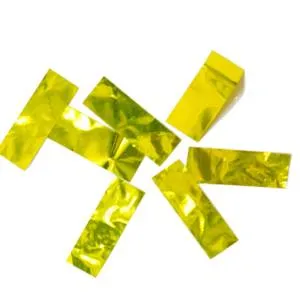Конфетти для шаров "Прямоугольники" фольга,желтое d=2-5 см., 50 гр./6014725