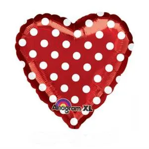 Шар 18" Горошек на красном (Анаграм) / 1202-1911