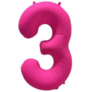 40" Цифра "3" Неон Pink / Китай 1207-6155