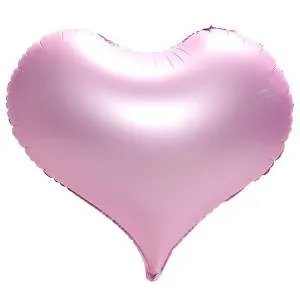 24" Сердце розовое пастель (Китай)/ 1204-1571