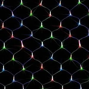 Гирлянда-сетка МНОГОЦВЕТНАЯ 3*3 м. (Ч11072)