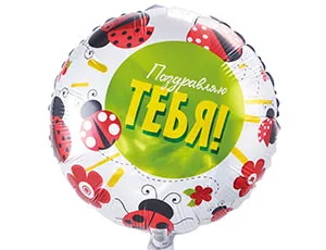 18" РУС Поздравляю тебя/ Китай 1202-2423