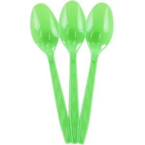 Ложки пластиковые Зеленые 15 см, 10 шт / 6231267