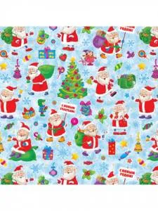 Бумага упак. Дедушка Мороз 70*100см (10 листов)/УБ-3218