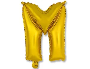 Буква "М" 14" - золото/ Китай 1206-0815