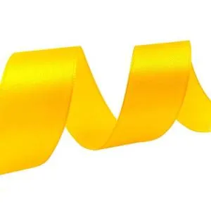 Лента атлас темно-желтый 38мм*22,85м