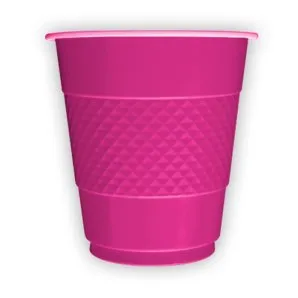 Стаканы пластиковые 210 мл "Делюкс" Фуксия/10 шт (Колумбия)