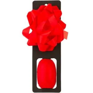 Бант Звезда 10 см.+Лента 10 м. сатин красный / 1507-1884