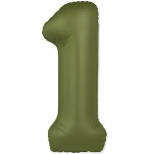 Цифра "1" - SLIM Olive Green / Flexmetal 1207-6092