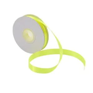 Лента атлас лимонный 12 мм*22,85 м / 19-12