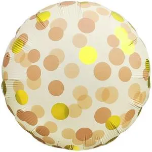 18" Круг, Конфетти кофейный сатин / Китай 26452