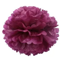 Помпон из бумаги 45 см (марсала)