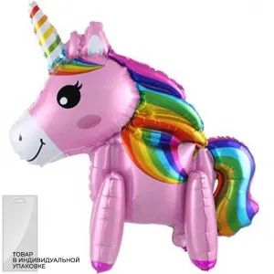 Единорог Радужный, Розовый 23"(Китай) /  20370