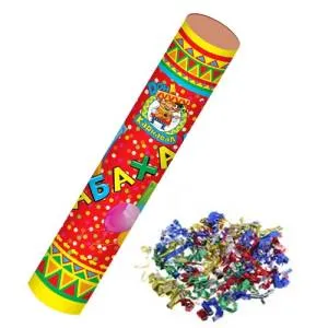 Бабахалка 15 см. Серпантин (фол.) Х-1453