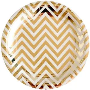 Тарелка  "Зигзаги Золото" 9", 6 шт./6224011