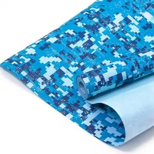 Крафт-бумага Камуфляж ПИКСЕЛИ голубой 70 см*10 м./72030