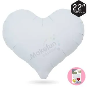 Сердце белое 55*55 см в уп. (PartyDeco) Китай
